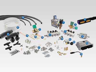 kit completo de piezas de GNC Tomasetto achille 